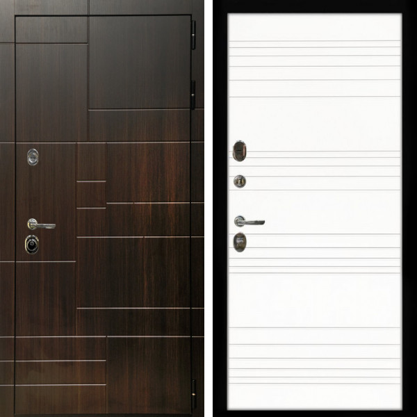Входная дверь Домино + Горизонт дуб кантри