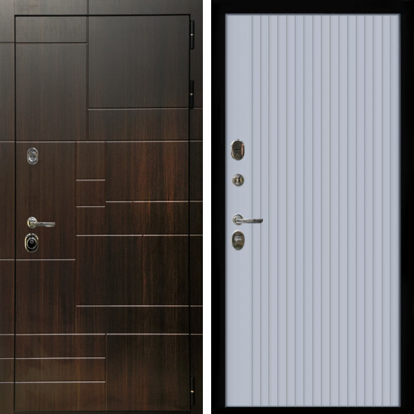 Входная дверь Домино + Вертикаль Силк маус