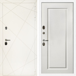 Входная дверь Эстет Белый Мат + ФЛ-119 белый матовый