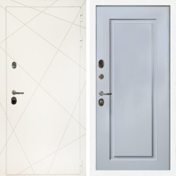 Входная дверь Эстет Белый Мат + ФЛ-119 силк маус