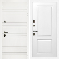 Входная дверь Гранд Белый Мат + ФЛ-117 белый матовый