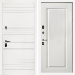 Входная дверь Гранд Белый Мат + ФЛ-119 белый матовый