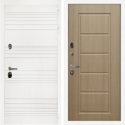 Входная дверь Гранд Белый Мат + ФЛ-39 эко дуб