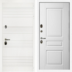 Входная дверь Гранд Белый Мат + Классика белый матовый