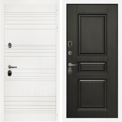 Входная дверь Гранд Белый Мат + Классика венге