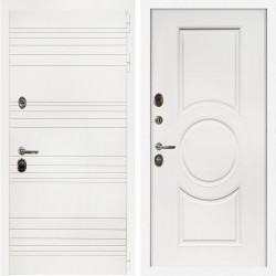 Входная дверь Гранд Белый Мат + МС-100 белый матовый