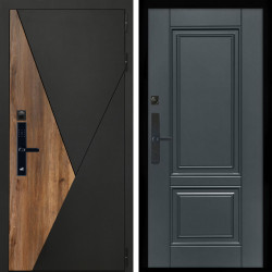 Входная дверь Гранит SMART + ФЛ-117 с полосками графит