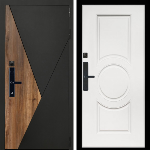 Входная дверь Гранит SMART + МС-100 белый матовый