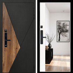 Входная дверь Гранит SMART + Зеркало панорама Белый софт