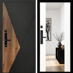 Входная дверь Гранит SMART + Зеркало сб-16 белый матовый