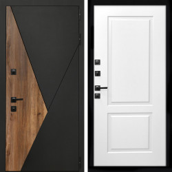 Входная дверь Гранит + ФЛ-117 белый матовый