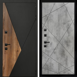 Входная дверь Гранит + Лучи бетон светлый