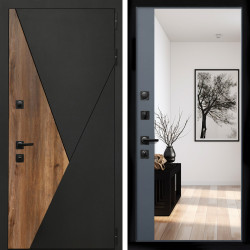 Входная дверь Гранит + Зеркало панорама Графит