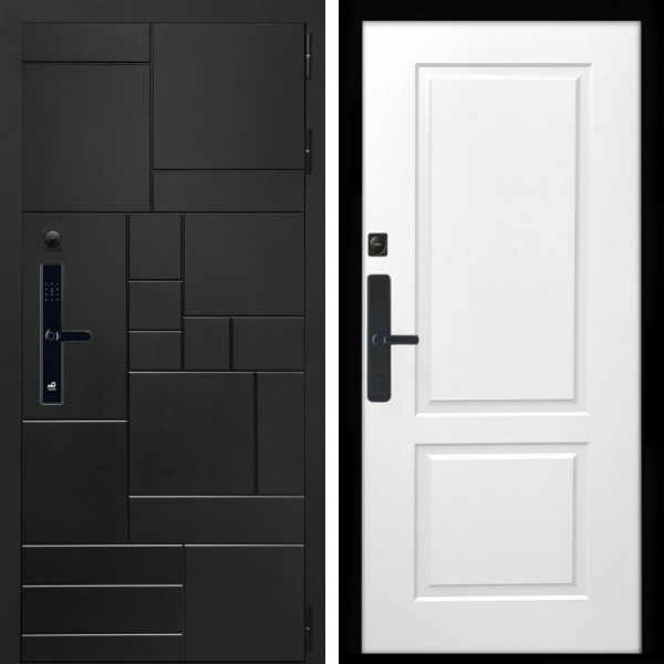 Входная дверь Квадро SMART + ФЛ-117 белый матовый