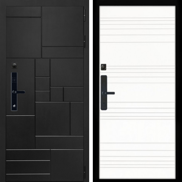 Входная дверь Квадро SMART + Горизонт дуб кантри