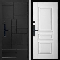 Входная дверь Квадро SMART + Классика белый матовый