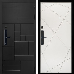 Входная дверь Квадро SMART + Лучи белый