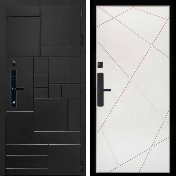 Входная дверь Квадро SMART + Лучи белый