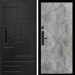 Входная дверь Квадро SMART + Лучи бетон светлый