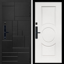 Входная дверь Квадро SMART + МС-100 белый матовый