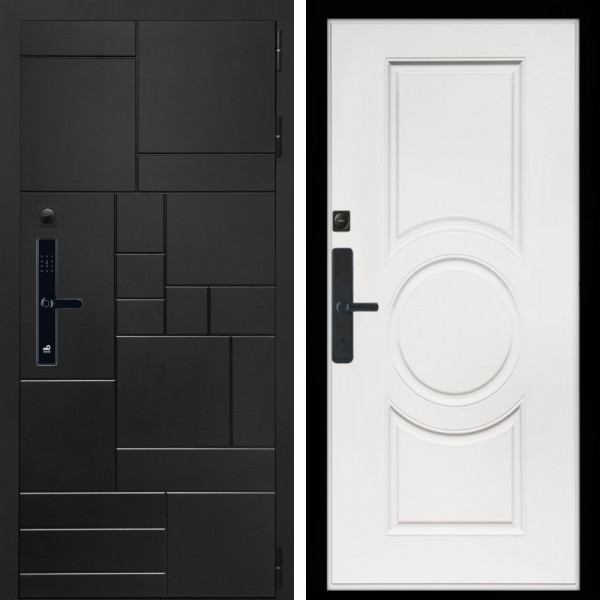 Входная дверь Квадро SMART + МС-100 белый матовый