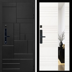 Входная дверь Квадро SMART + Сити белый матовый