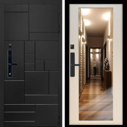 Входная дверь Квадро SMART + Зеркало эко дуб