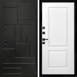 Входная дверь Квадро + ФЛ-117 белый матовый