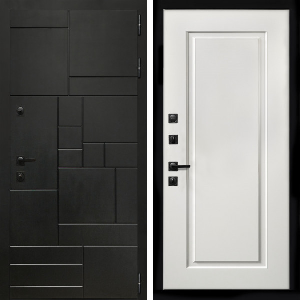 Входная дверь Квадро + ФЛ-119 белый матовый