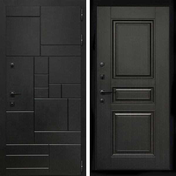 Входная дверь Квадро + Классика венге
