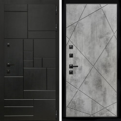 Входная дверь Квадро + Лучи бетон светлый