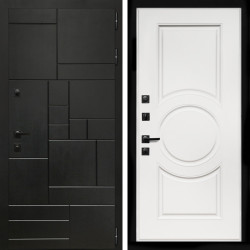 Входная дверь Квадро + МС-100 белый матовый