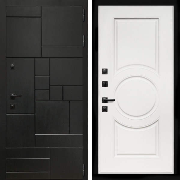 Входная дверь Квадро + МС-100 белый матовый