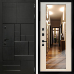 Входная дверь Квадро + Зеркало эко дуб