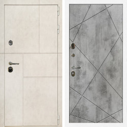 Входная дверь Лофт Бетон Светлый + Лучи бетон светлый