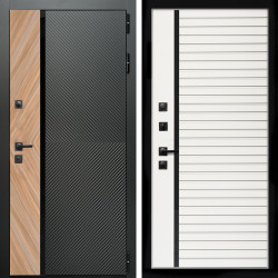 Входная дверь Оникс с стеклянной черной вставкой + Агата