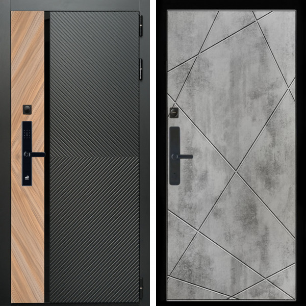 Входная дверь Оникс SMART + Лучи бетон светлый