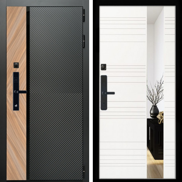 Входная дверь Оникс SMART + Сити белый матовый