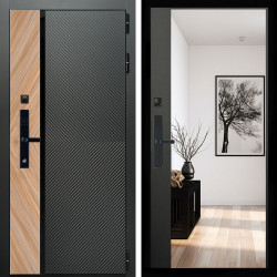 Входная дверь Оникс SMART + Зеркало панорама Черный кварц