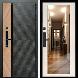 Входная дверь Оникс SMART + Зеркало сандал белый