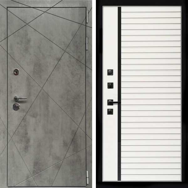 Входная дверь Премиум Бетон Темный + Агата