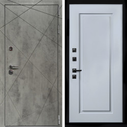 Входная дверь Премиум Бетон Темный + ФЛ-119 силк маус