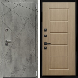 Входная дверь Премиум Бетон Темный + ФЛ-39 эко дуб