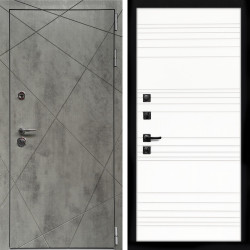 Входная дверь Премиум Бетон Темный + Горизонт дуб кантри