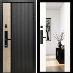 Входная дверь Престиж SMART + Зеркало сб-16 белый матовый