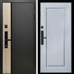 Входная дверь Престиж СО Стеклом SMART + ФЛ-119 силк маус