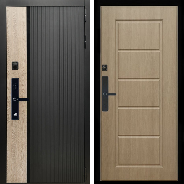 Входная дверь Престиж СО Стеклом SMART + ФЛ-39 эко дуб