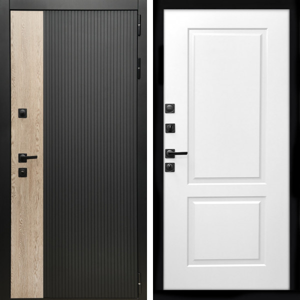 Входная дверь Престиж + ФЛ-117 белый матовый