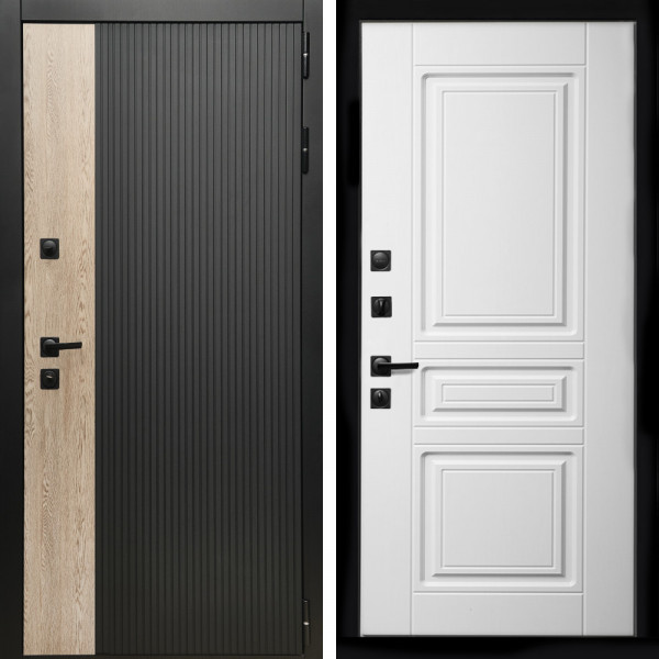 Входная дверь Престиж + Классика белый матовый