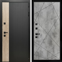 Входная дверь Престиж + Лучи бетон светлый